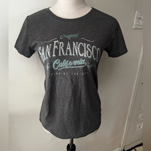 San Francisco charcoal grey fitted t-shirt, size S. Cotton blend, good condition - Picture 1 of 5